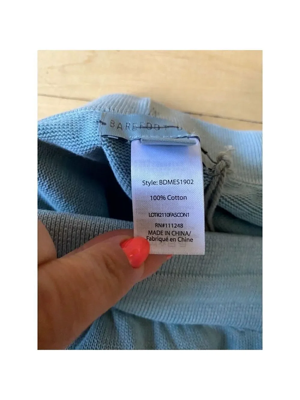 BAREFOOT Dreams mens sweatpants jogger washed denim look